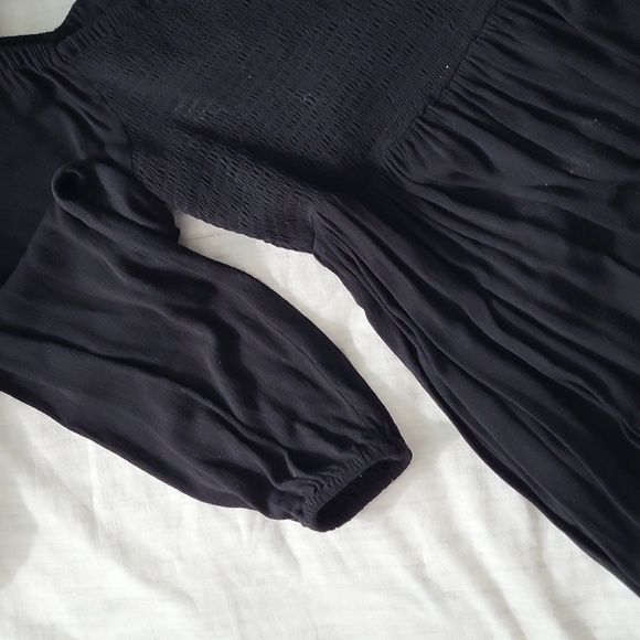 Fit and Flare Puff Sleeve Smocked Mini Dress - Picture 6 of 6